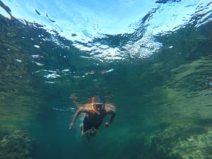 Buceo playa, aire libre, deporte